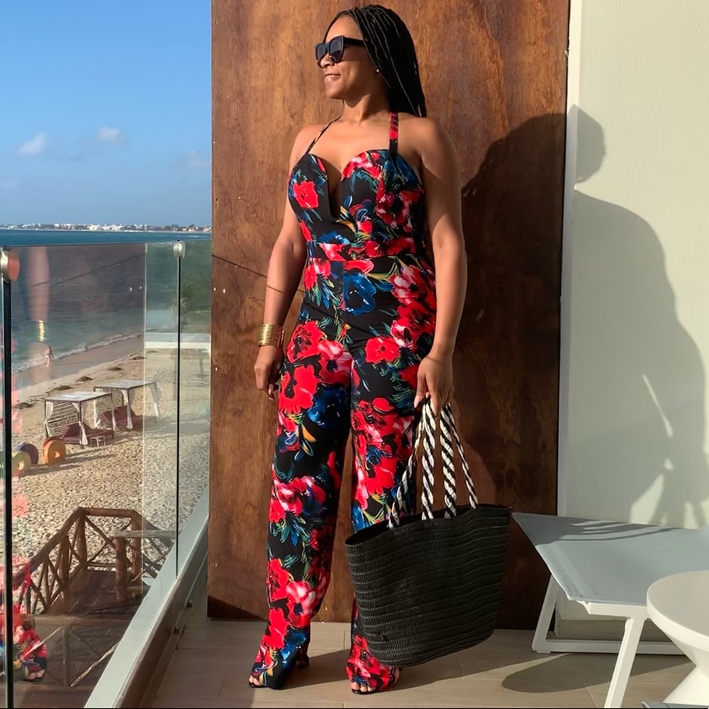 Floral print jumpsuit